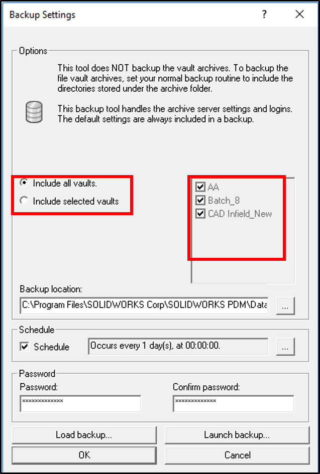 Solidworks PDM Backup