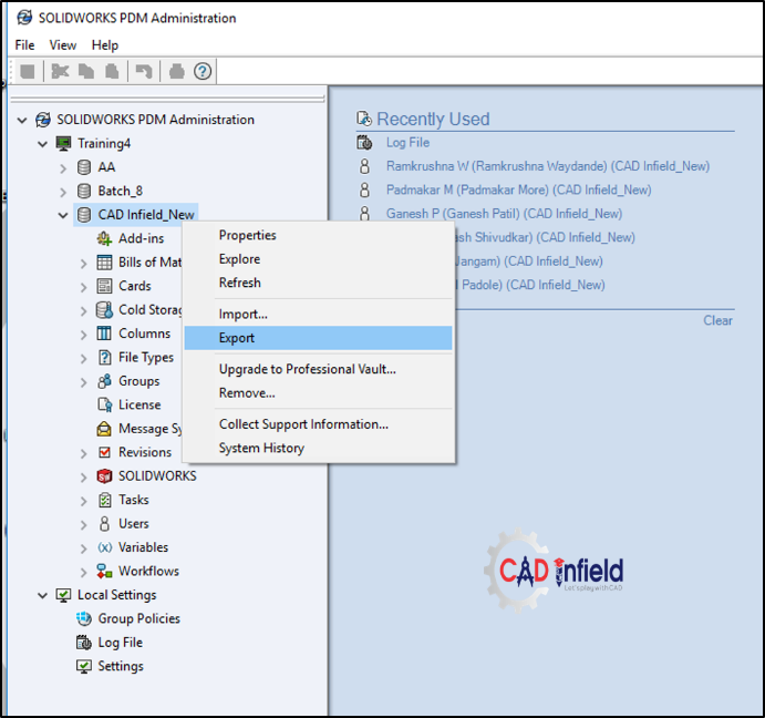 Solidworks PDM Backup